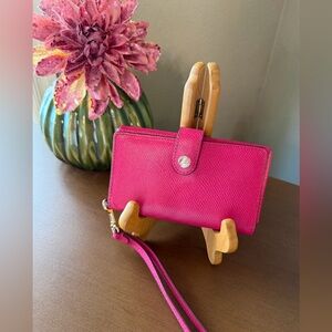 **SALE**Coach Hot Pink Wristlet Clutch